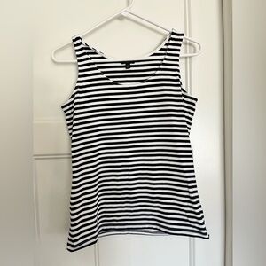 Striped Blue and White Women's Tank Top
